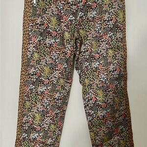 Scotch & Soda xs Multicolor Floral and Leopard Print ankle pants